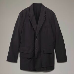 Y3 Black unisex crinkle nylon blazer